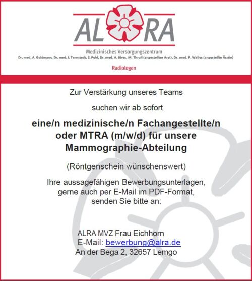 Stellenangebot Mammographie